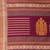 Magenta cotton saree with contrasting yellow border and tassels