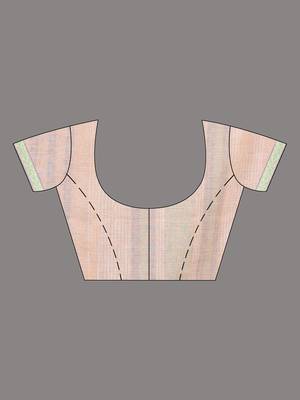 Elegant beige cotton saree with intricate border design 5