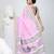 Elegant pink cotton saree with intricate border design