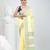 Elegant yellow cotton saree with intricate border design