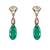 Gold plated green stone choker necklace set