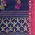 Navy blue and pink cotton saree with traditional woven border