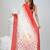 Off white and red cotton saree with traditional woven border