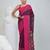 Magenta and pink cotton saree with traditional woven border