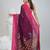 Magenta and pink cotton saree with traditional woven border