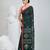 Green handwoven cotton saree with red border and traditional motifs