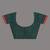 Green handwoven cotton saree with red border and traditional motifs