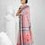 Elegant striped cotton saree in black, white & red combination