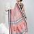 Elegant striped cotton saree in black, white & red combination