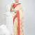 Beige cotton saree with red border & woven leaf motifs