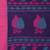 Purple cotton saree with pink and teal border & leaf design