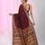 Maroon cotton saree with beige border and traditional woven pallu