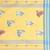 Yellow cotton saree with bird motifs and blue stripes