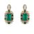 Gold plated green stone necklace set