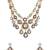 Gold plated multicolor stone layered necklace set
