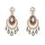Gold plated multicolor stone layered necklace set
