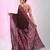 Elegant maroon cotton saree with geometric floral borders