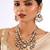 Gold plated multicolor stone layered necklace set