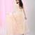 Elegant white and beige striped cotton handspun saree with pom pom border