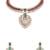 Gold plated pink stone choker necklace set