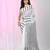 Elegant white and black striped cotton handspun saree with pom pom border