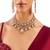 Gold plated silver stone choker necklace set