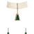 Gold plated green stone pearl choker set