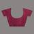 Elegant magenta cotton saree with sequin embellishments and pom pom