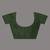 Elegant green cotton saree with sequin embellishments and pom pom