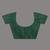 Elegant green cotton saree with sequin embellishments and pom pom