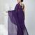 Elegant purple cotton saree with sequin embellishments and pom pom