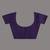 Elegant purple cotton saree with sequin embellishments and pom pom