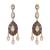 Gold plated multicolor stone layered necklace set
