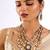 Gold plated multicolor stone layered necklace set
