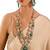 Gold plated green stone necklace set
