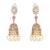 Gold plated pink stone pearl choker set
