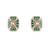 Gold plated green stone choker necklace set