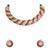 Gold plated pink stone choker necklace set