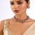 Gold plated pink stone choker necklace set