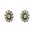 Gold plated green stone choker necklace set