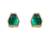 Gold plated green stone choker necklace set