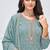 Grey vichitra silk embroidered plazzo suit