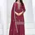 Maroon vichitra silk embroidered Palazzo suit