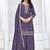 Violet vichitra silk embroidered plazzo suit