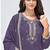 Violet vichitra silk embroidered plazzo suit