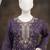 Violet vichitra silk embroidered plazzo suit