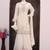 Off white vichitra silk embroidered plazzo suit