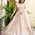 Peach Georgette Zari Sequins Embroidery Work Semi Sttiched Lehenga Choli 