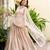 Peach Georgette Zari Sequins Embroidery Work Semi Sttiched Lehenga Choli 