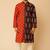 Navratri red & black cotton kurta set for mens